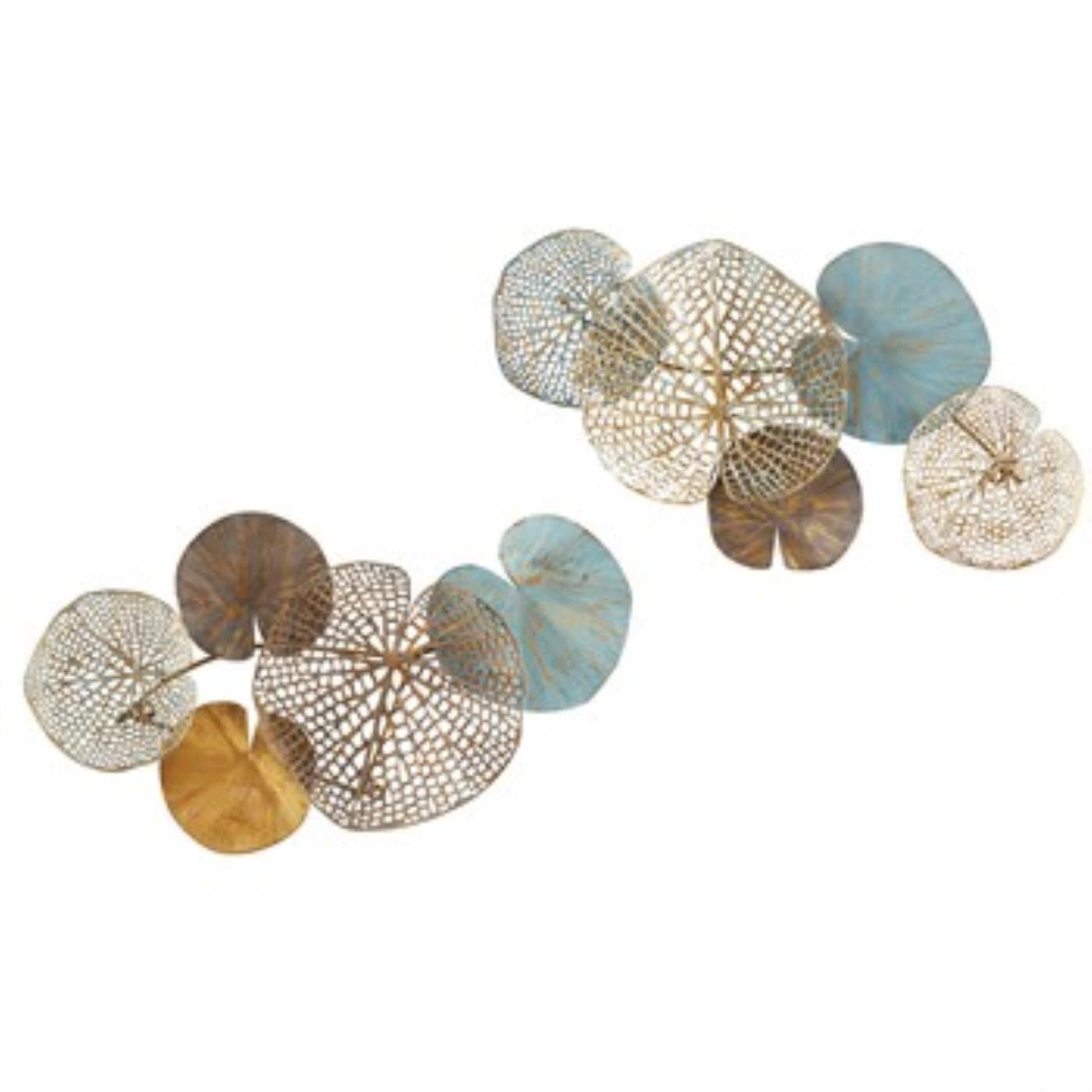 Madsion Park Lenzie Metal Abstract Coastal Wall Art - Living Room & Kitchen Decor, Modern Home Accent for Bedroom, Ready