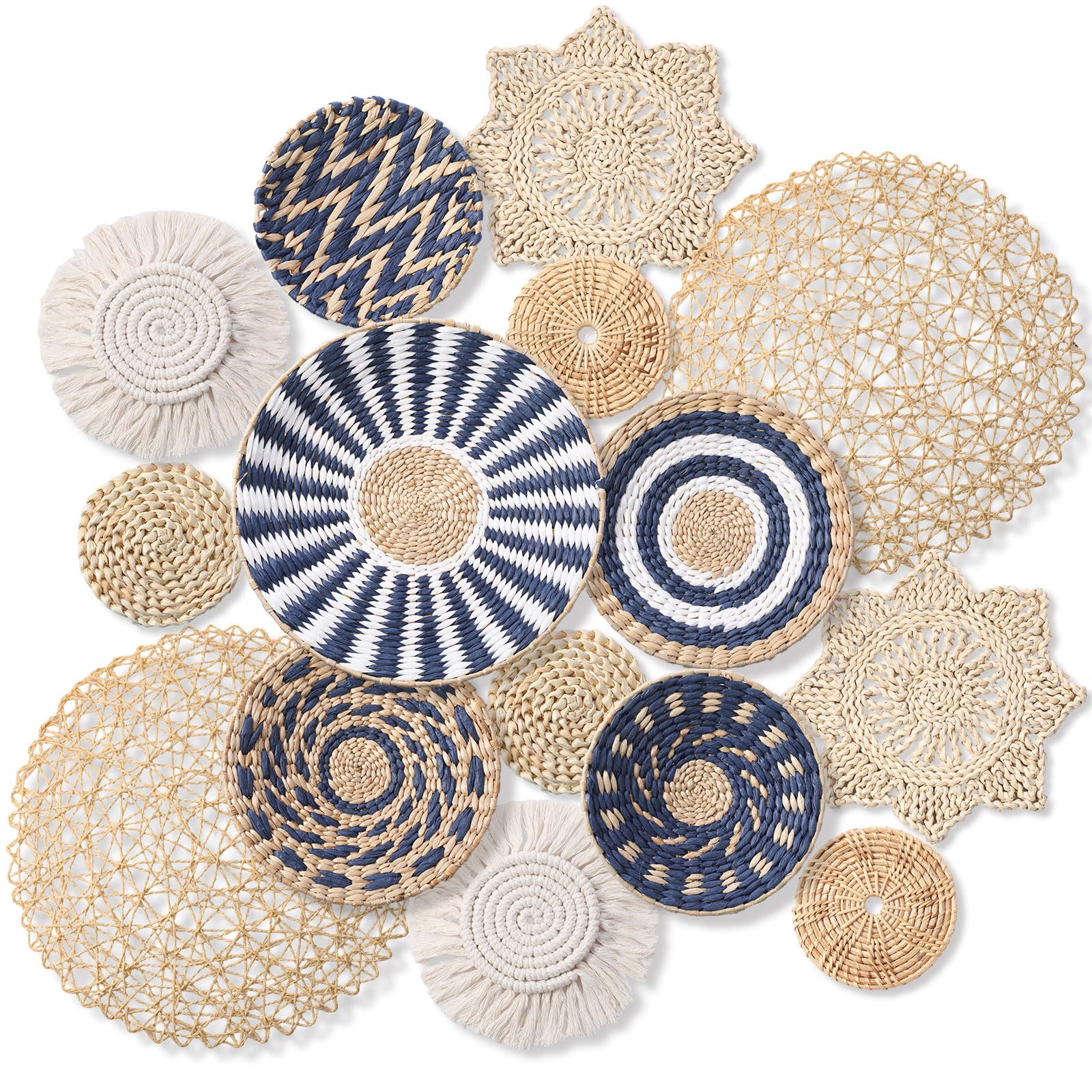 Boho Wall Basket Decor Woven Rattan Seagrass Hanging for Living Room Boho Decor
| Rustic Western Art Decoration Boho Wa